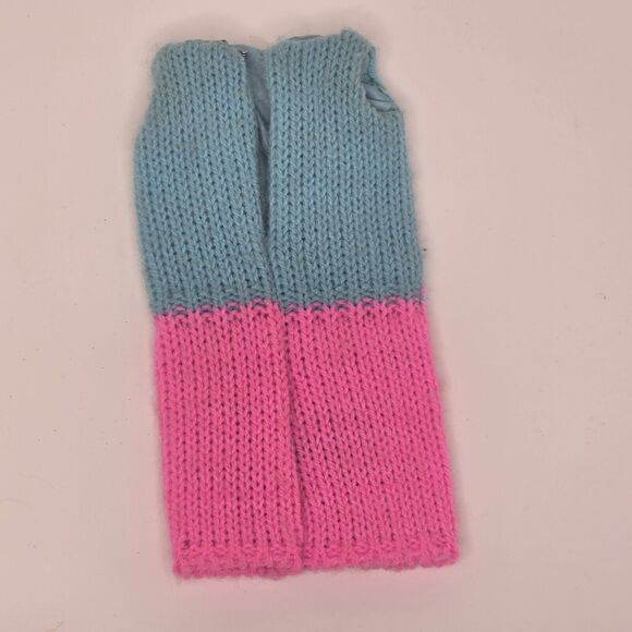 Vintage Barbie Doll Mod Mini Blue Pink Green 60's Knit Dress #1804 Dress Only - Picture 2 of 5
